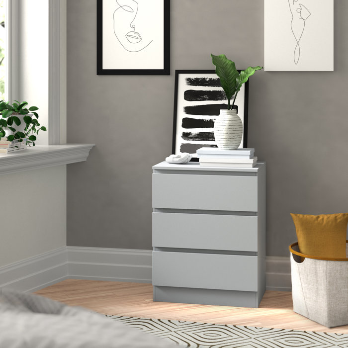 Zipcode Design Francine 3 Drawer 60Cm W Chest Of Drawers & Reviews